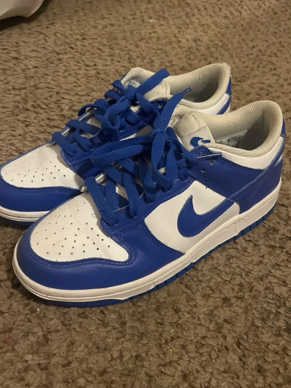 Nike Low Top Sneakers - White & Royal Blue